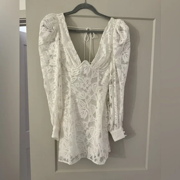 White Lace Dress - Picture 3 of 5